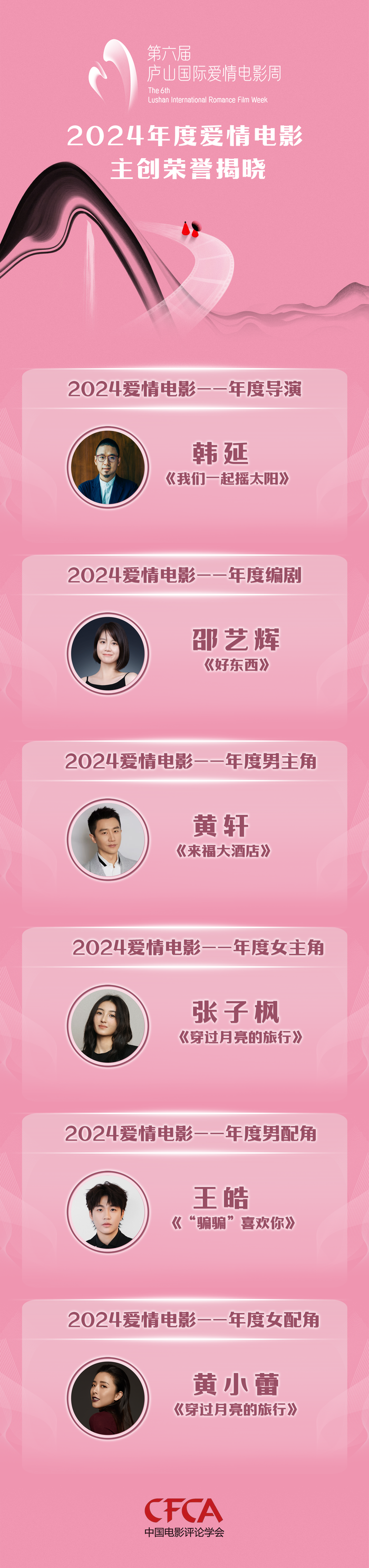 第六届庐山国际爱情电影周落幕 山间光影里的浪漫永不散场